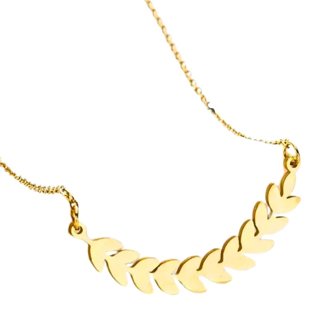 Stainless Steel Leaves Shape Pendant